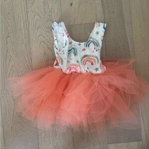 Mila and Rose Tutu Leotard Rainbow Orange Size 3T